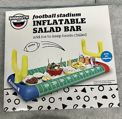 Big Mouth Football Stadium Inflatable Salad Bar Add Ice To Keep Food Chilled $18.55