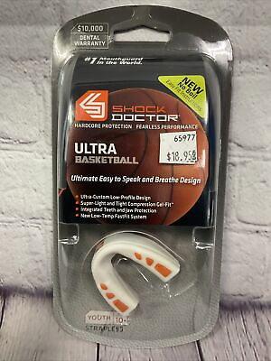 #ad Shock Doctor Youth Ultra Basketball Low Profile Mouth Guard White Ages 10 NEW $12.00