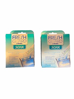 #ad Lot of 2 Efferdent Fresh Guard Soak Crystals Packets 24 Each 48 Total NEW $25.90