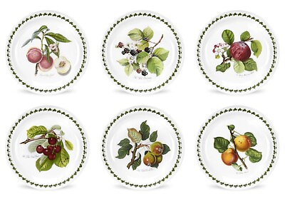 #ad Portmeirion Pomona Salad Plate Set of 6 Salad Plates Assorted Floral Motifs $79.99
