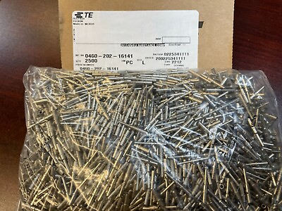 #ad Lot of 100 0460 202 16141 TE Conn Deutsch Size 16 20 16 AWG Nickel Solid Pin $35.90