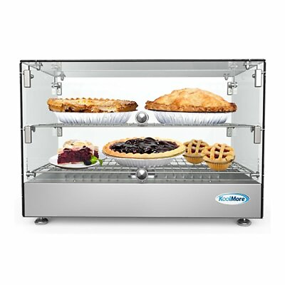 Koolmore 22quot; Glass Stainless Steel Countertop Food Warmer Display Case in Silver $509.26