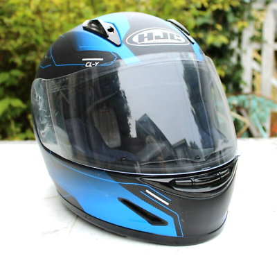 #ad HJC Youth Blue CL Y Helmet w Lens Shield Size Small 49 50 cm Pre Owned $39.99