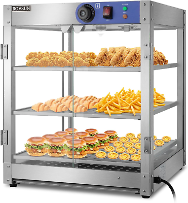 #ad 3 Tier 110V Food Warmer 800W Commercial Food Warmer Display Electric Countertop $379.99