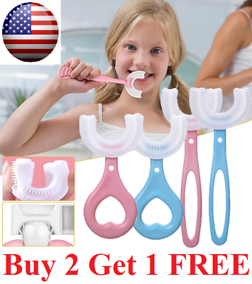 #ad Children Kids Toothbrush 360° U shaped Brush Oral Teeth Cleaner Baby 2 12 Year $6.99