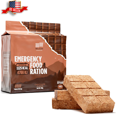 #ad Chocolate High Energy Bar Biscuit 20 Year Shelf Life for Survival Emergency $18.54