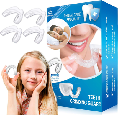 #ad Kids Mouth Guard for Grinding Teeth Pack of 4 Night Sleep Teeth Guards... $22.95