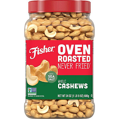 #ad Fisher Snack Oven Roasted Never Fried Whole Cashews#x27; 24 Ounces $18.30