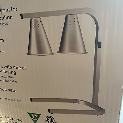 Silver 2 Bulb Freestanding Adjustable Electric Heat Lamp Food Warmer 120 Volt $76.50