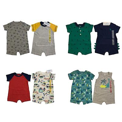 #ad Carter#x27;s Baby Boys 2 Pack Cotton Rompers Choose Theme Sizes $13.98
