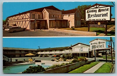 #ad Sunday House Motel amp; Restaurant Fredericksburg Texas TX VTG Postcard 46918 C $3.58