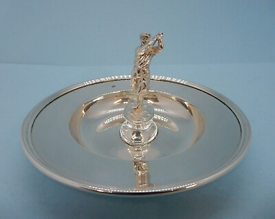 #ad Fine Boxed THEO FENNELL Solid SILVER DISH London 1994 #x27;Golfer#x27; 83g GBP 395.00