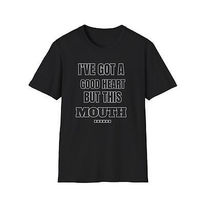 #ad I#x27;ve Got A Good Heart But This Mouth Funny Softstyle T Shirt Girlfriend Gift $19.50