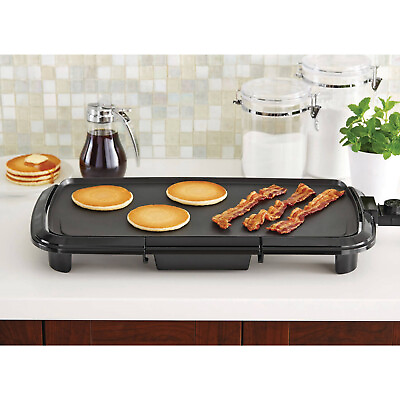 20quot; Grill Griddle Electric Non Stick Flat Top Indoor Countertop Portable Large $27.97