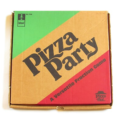 #ad Pizza Party A Versatile Fractions Board Game Ideal Pizza Hut Vintage Complete $39.99