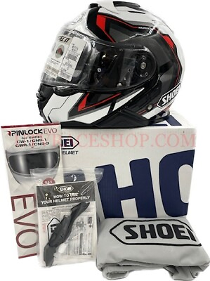 #ad Shoei Neotec II Respect Modular Helmet White Red Size Small 0116130104 $646.00