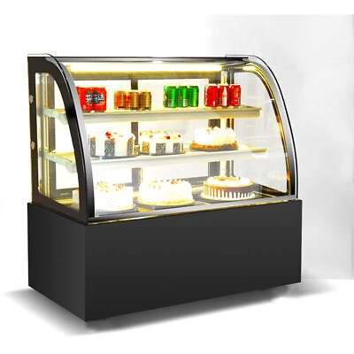 35quot; Wide Countertop Refrigerated Cake Showcase Arcuate Glass Rear Door 3 Layers $1268.06