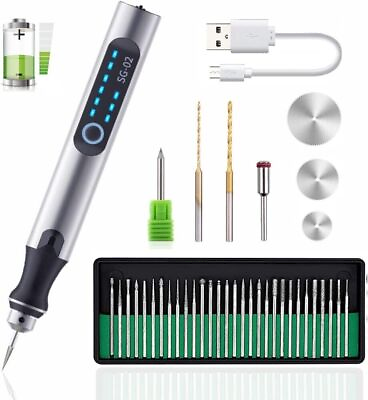 #ad Cordless Electric Engraving Pen Micro Polishing Pen 33 Drill Bits US Stock New $21.59