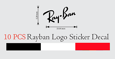 #ad 10 PCS Vinyl Transfer Sticker 1cm Decal RAY BAN Logo for glasses lens Decoration $12.99