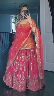 #ad #ad Party Wear Indian New Wedding Bollywood Party Style Designer Lehenga Choli $58.50