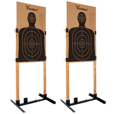 #ad Adjustable Target Stand for Paper Silhouette Shooting Targets H Shape 2 Pack $50.99