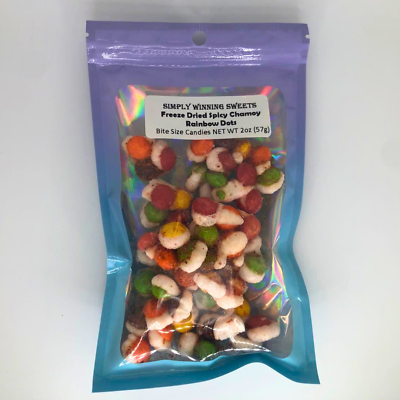 #ad Freeze Dried Spicy Chamoy Rainbow Dots Astronaut Space Moon Food Candy 2oz Bag $6.99