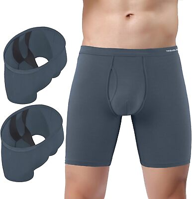 #ad Zonbailon Mens Anti Chafing Support Pouch Boxer Briefs Underwear Flap for Balls $23.73