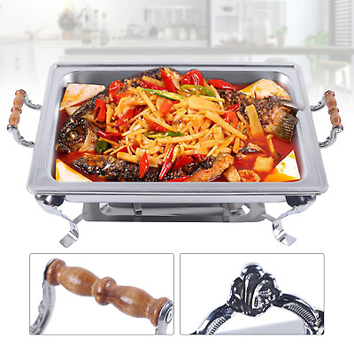 #ad Catering Stainless Steel Chafer Chafing Dish Set 8QT Buffet Party Food Warmer $77.81