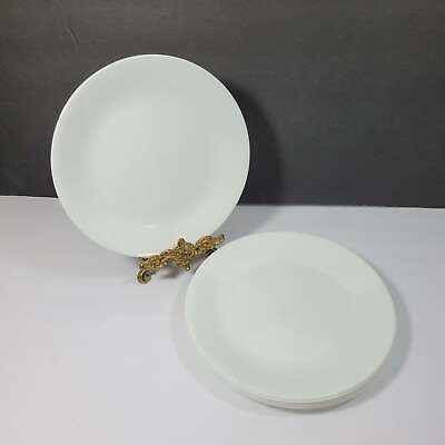 #ad Set Of 7 Corelle WINTER FROST White 8 1 2quot; Salad Round Luncheon Dessert Plates C $30.30