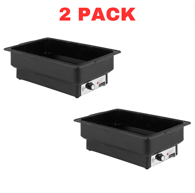 #ad 2 PACK Electric Fuel Chafer Chafing Dish Steam Full Food Water Pan Table Warmer $212.97