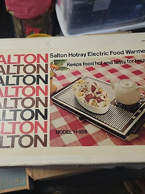 #ad Vintage Salton Hotray Electric Food Warmer Model H 928 With Box $19.79