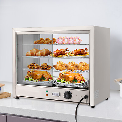 #ad 4 Tier Food Warmer Display Case Commercial Food Pizza Egg Tart Showcase Electric $279.30