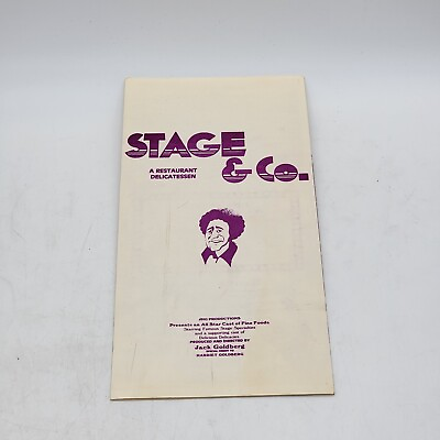 Vintage Stage amp; Co. Jack Goldberg Complete Food Catering Menu Size 11#x27;X 5.25quot; $9.99
