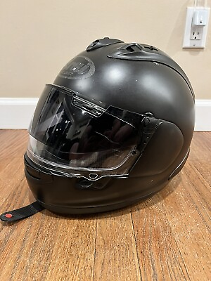 #ad Arai Corsair X Motorcycle Helmet Flat Black Pin Lock Vas Visor Pre Owned $325.00