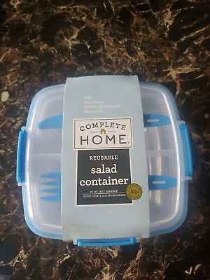 #ad #ad Complete Home Reusable Salad Container Includes Fork amp; Knife NEW Microwave Safe $16.88