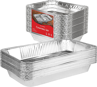 Chafing Dish Buffet Set Disposable 21 X 13 5 Pack 9 X 13 10 Pack Aluminum $57.06
