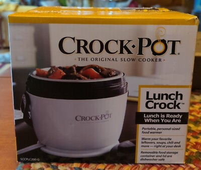 #ad Crock Pot® Lunch Crock® Food Warmer Black White20 Ounces Stainless Steel NEW $32.00