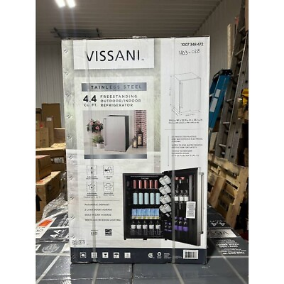 #ad Vissani 4.4 cu. ft. Freestanding Outdoor Refrigerator in Stainless Steel $389.99