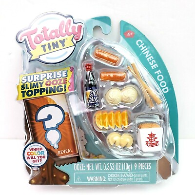 Totally Tiny Chinese Food Surprise Slimy Ooze Topping Mini Toy Food 9 Piece Set $9.80