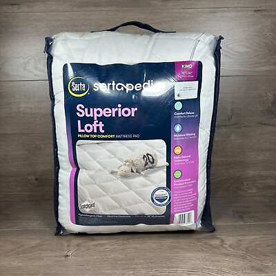 #ad Serta Sertapedic Superior Loft Pillow Top Comfort Mattress Pad King $39.97
