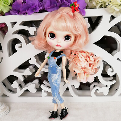 Blythe doll Make up Dudu mouth sleep eyes Short Pink hair Factory Joint Body 12quot; $111.99
