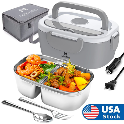 #ad 1.5L Electric Heating Lunch Box Portable for Car Office Food Warmer Container US $26.59