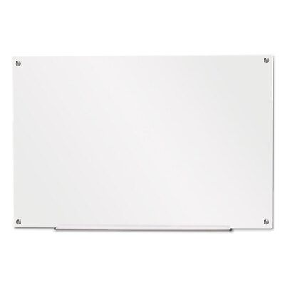 Universal Frameless Glass Marker Board 36quot; x 24quot; White 43232 $39.78