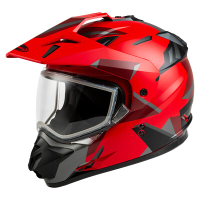 #ad Gmax GM 11S Ripcord Matte Red amp; Black Adventure Snow Helmet Adult Size MD $44.99