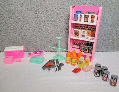 Barbie Dream House Kitchen Furniture Food Shelf Accessories Vintage Susy Goose $29.69