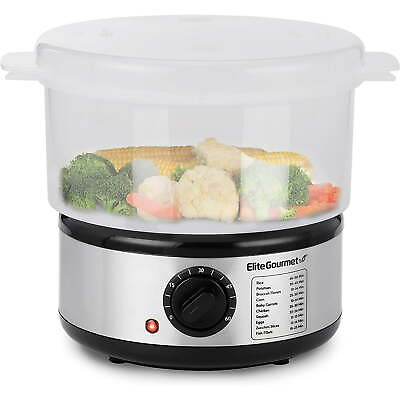 #ad 2 Quart Electric Food Steamer Cooker Vegetable Steaming Pot Stackable Baskets $19.99