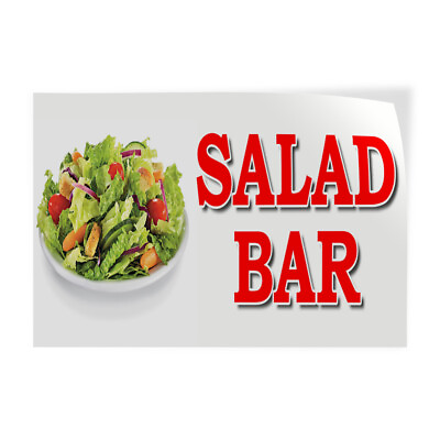 Decal Stickers Salad Bar Food Fair Truck Restaurant Vinyl Store Sign Label $36.99