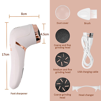 Electric Foot Files Pedicure Kit USB Cord Pedicure Foot File and Callus Remover GBP 25.99