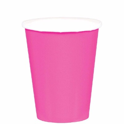 Pink Disposable Paper Cups for BBQ#x27;s Buffet#x27;s Picnic#x27;s Party GBP 3.49