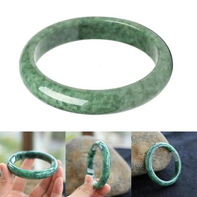 Chinese Beautiful Genuine Natural Green Jade Gems Bangle Bracelet 55 64mm $5.28